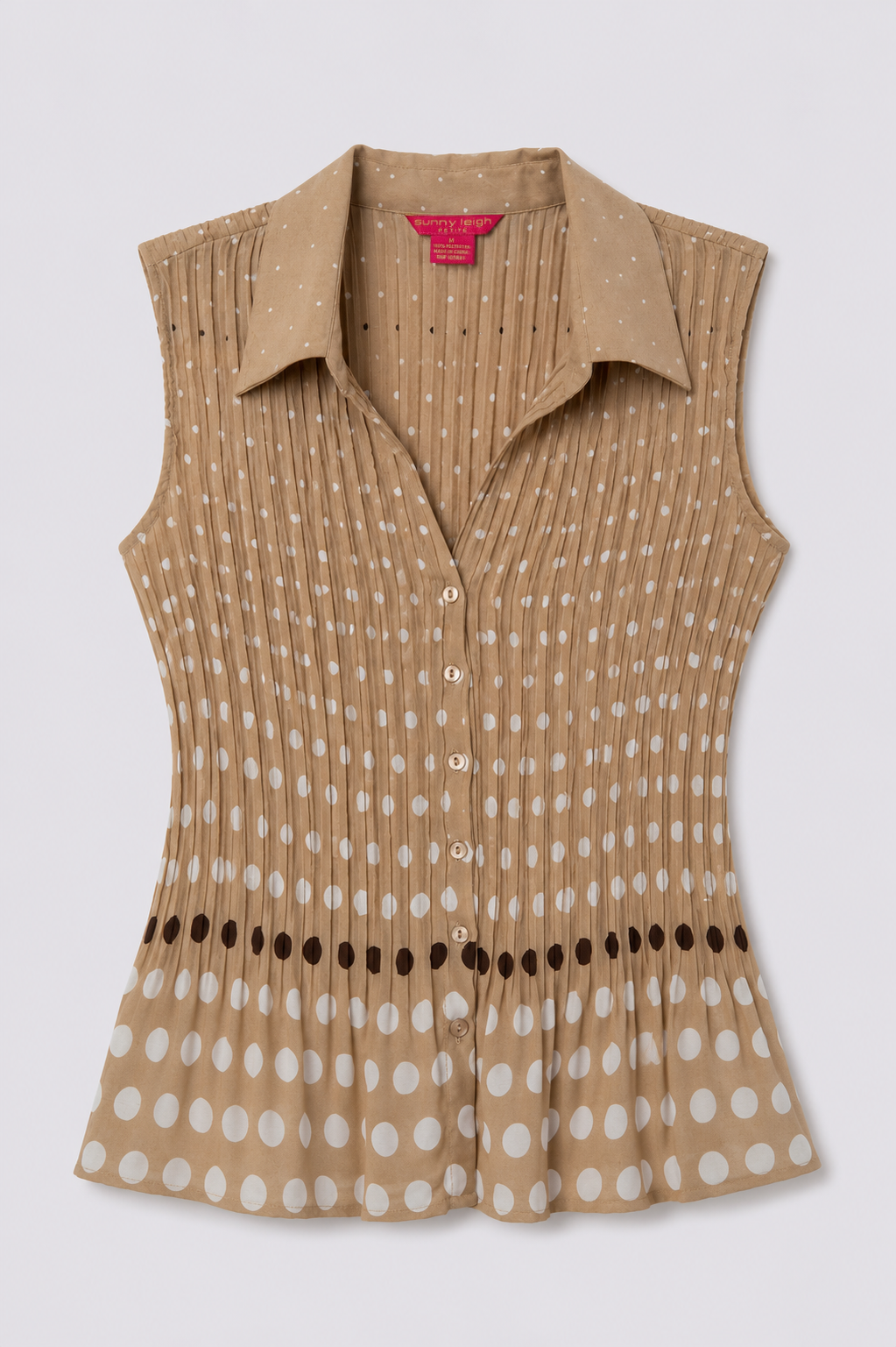 Sunny Leigh Polka Dot Sleeveless Blouse