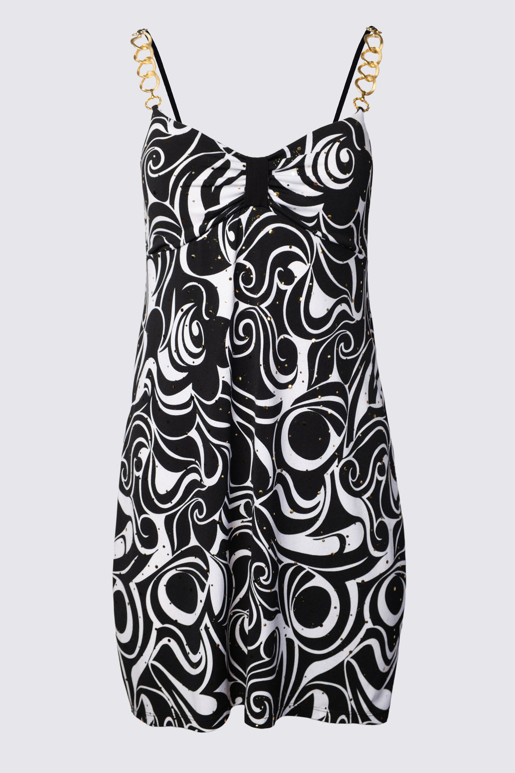 Y2K Wet Seal Chain Strap Bubble Mini Dress
