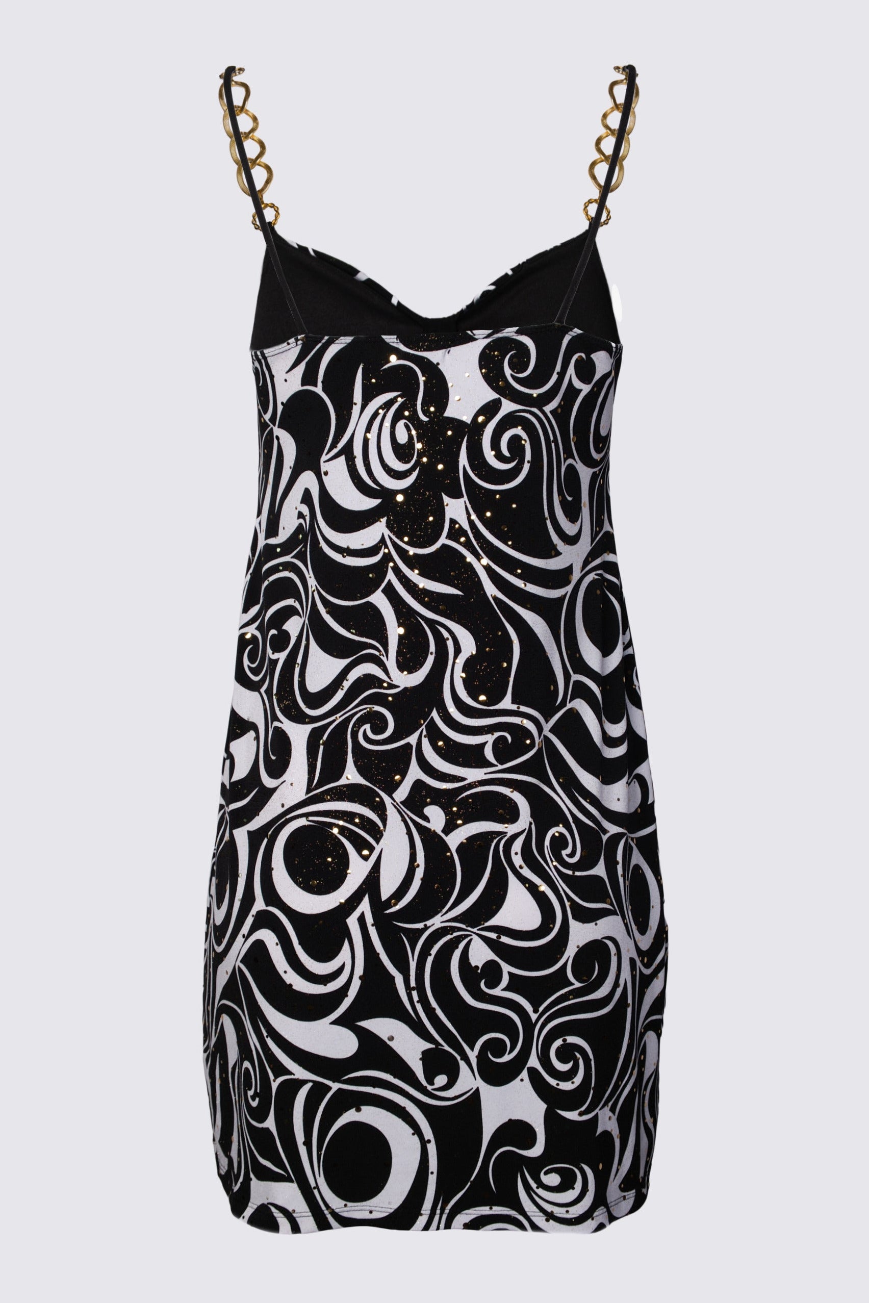 Y2K Wet Seal Chain Strap Bubble Mini Dress