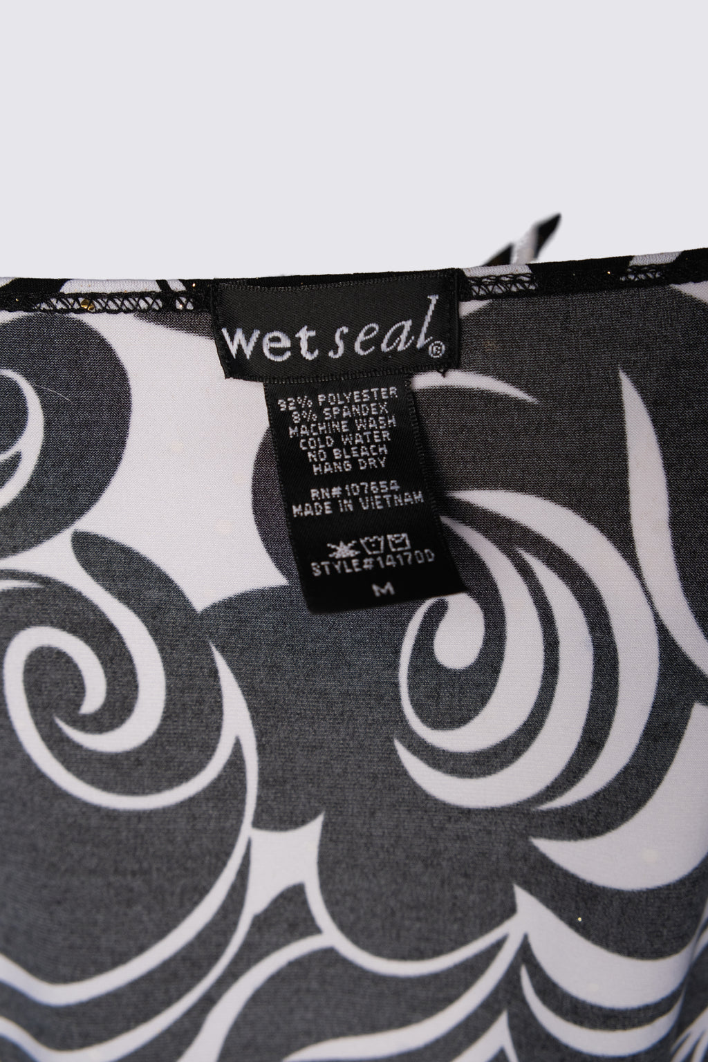 Y2K Wet Seal Chain Strap Bubble Mini Dress