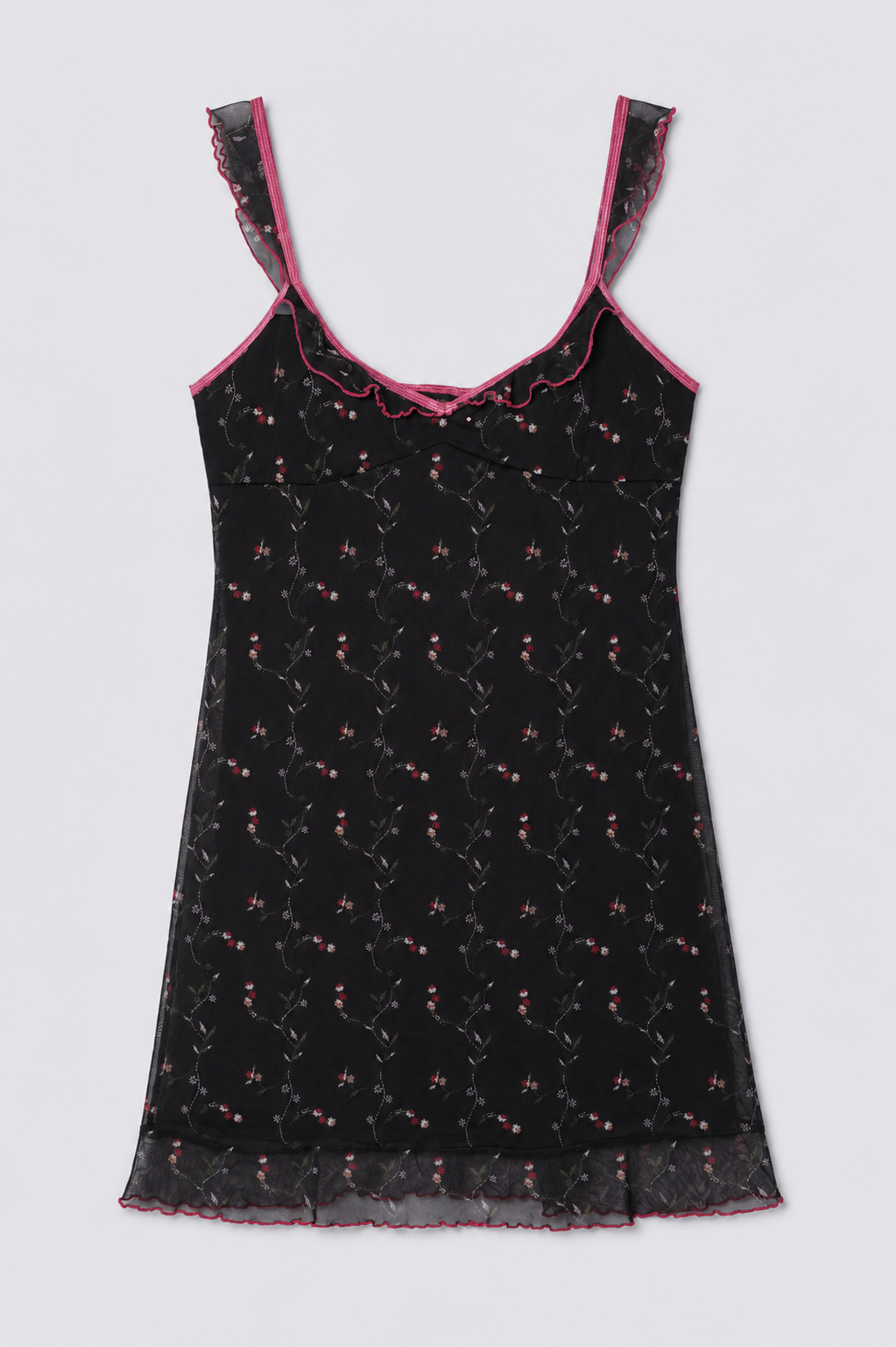 Y2K Xhilaration Micro Mesh Floral Mini Dress