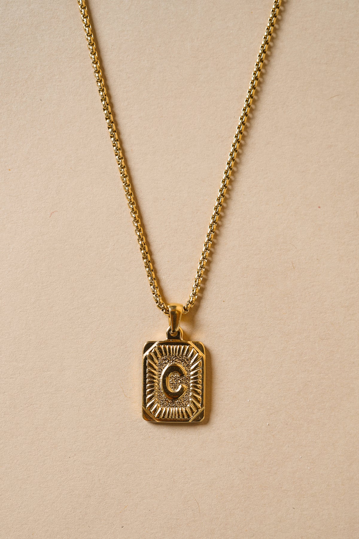 Initial Card Pendant