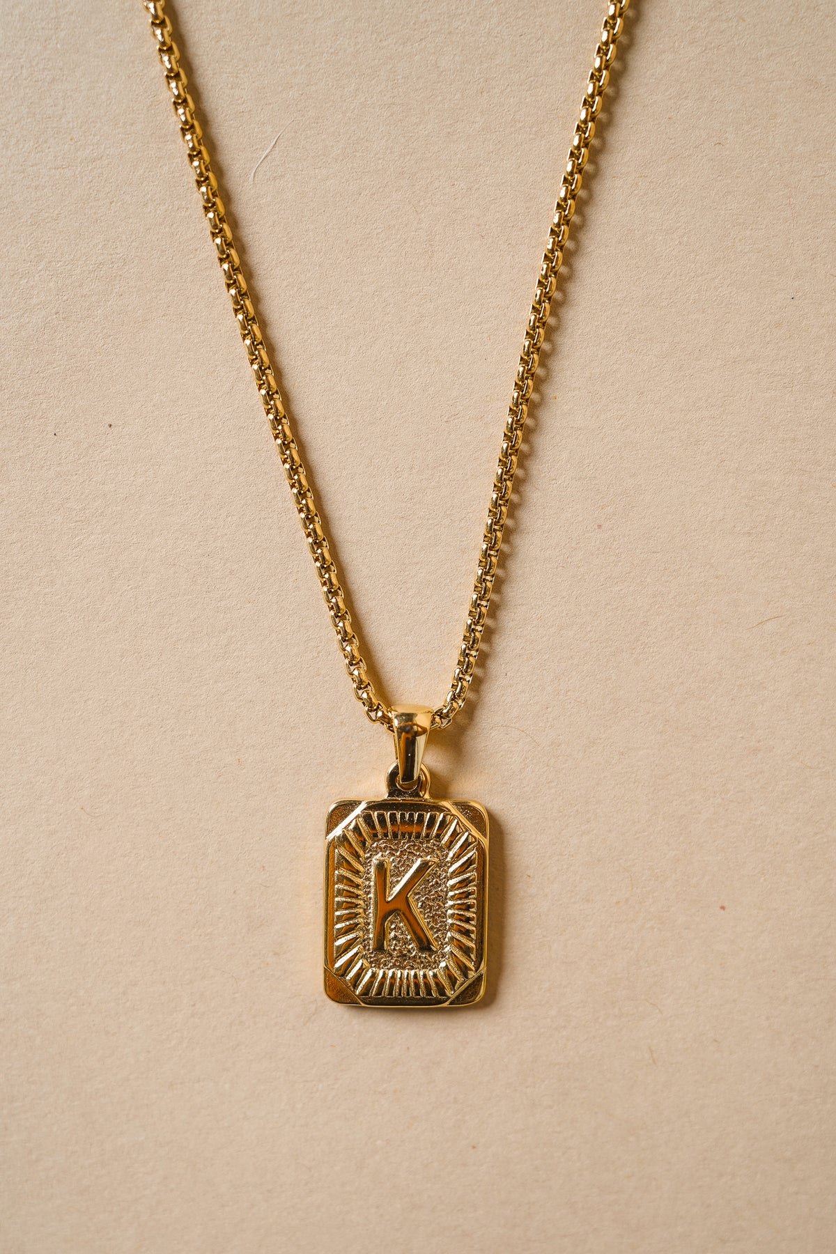 Initial Card Pendant