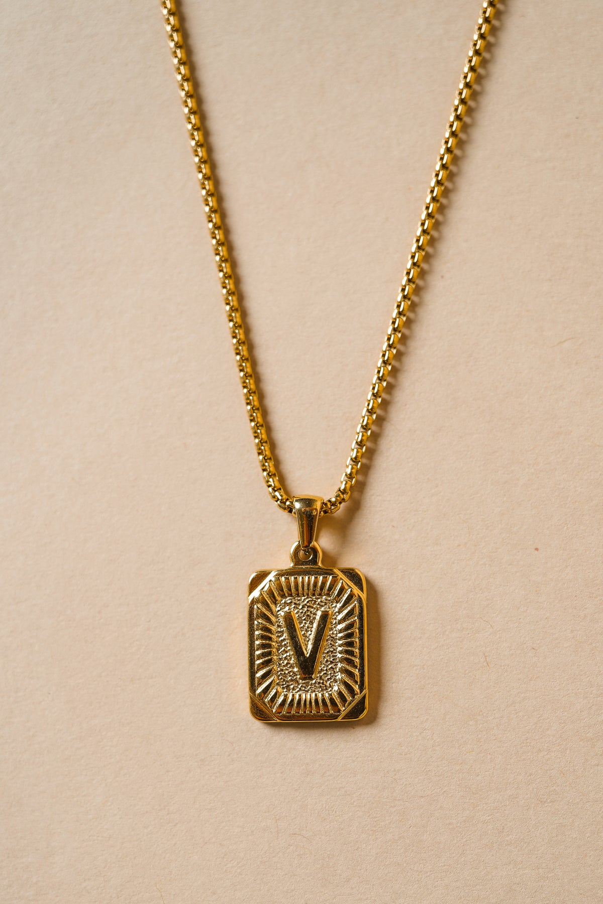 Initial Card Pendant